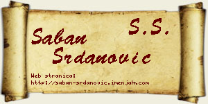 Šaban Srdanović vizit kartica